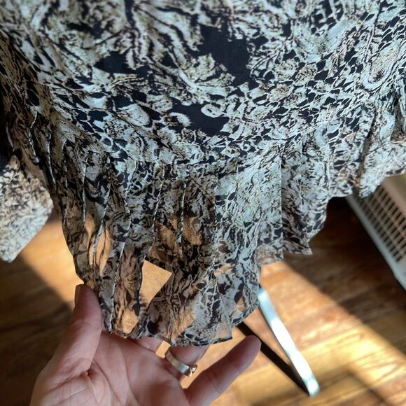 *SILK* Sz 10 Magaschoni Tapestry Lace Print Top EUC - Picture 9 of 14